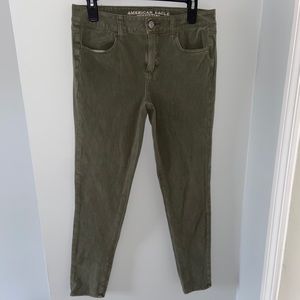 Olive Green American Eagle Outfitters Jeggings